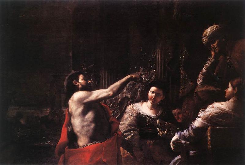PRETI, Mattia St John the Baptist before Herod af Sweden oil painting art